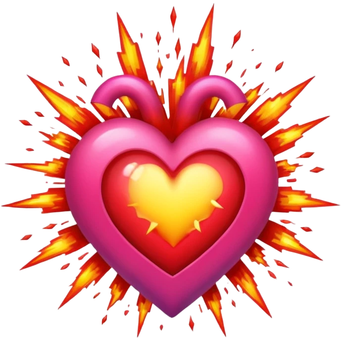 Heart, color, explosion, huge emoji