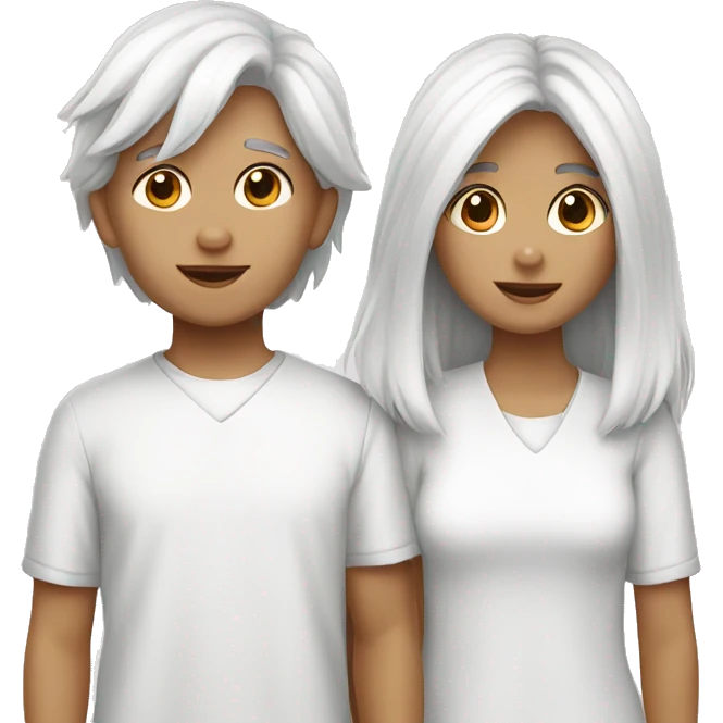 Two Maltese boy and girl emoji