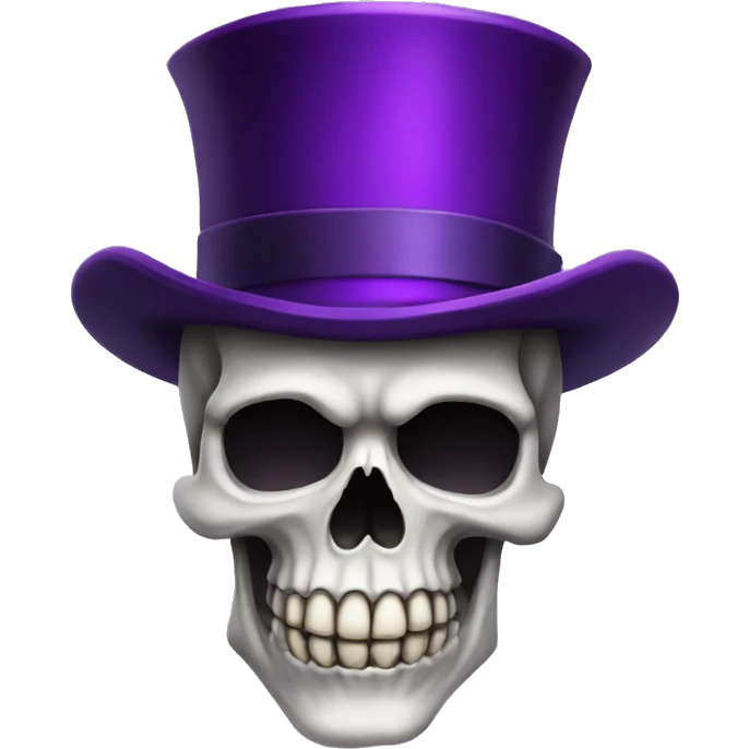 Purple skull with top hat emoji
