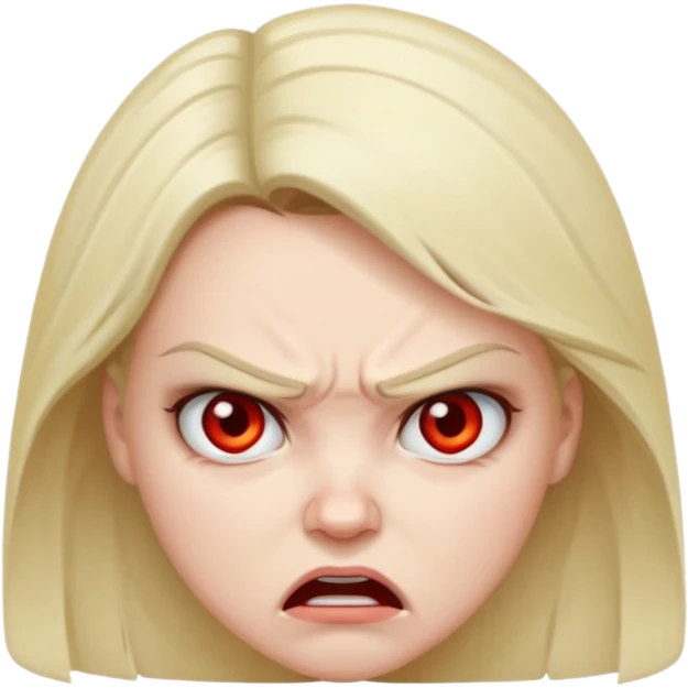 Beautiful woman angry and sick of idiots emoji