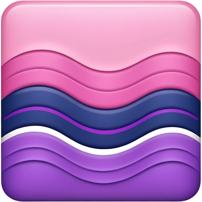 A wavy pink and navy rectangle with a purple stripe in the middle emoji
