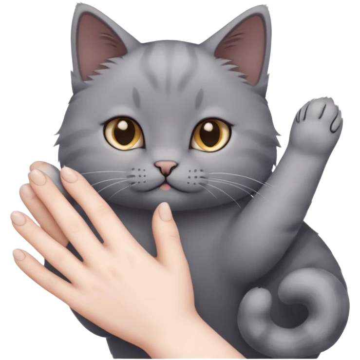 fingers in the cat emoji