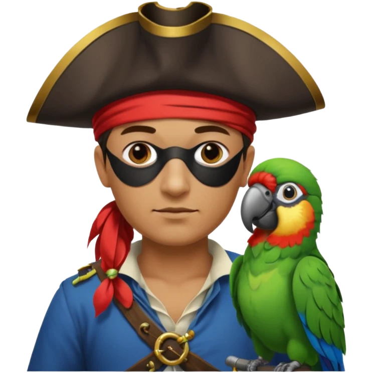 pirate and parrot emoji