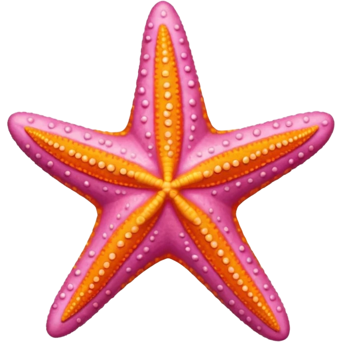 Pink and orange starfish emoji