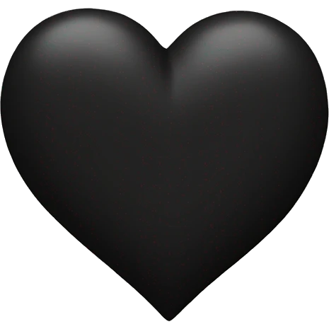 Black heart with the letter L in it  emoji