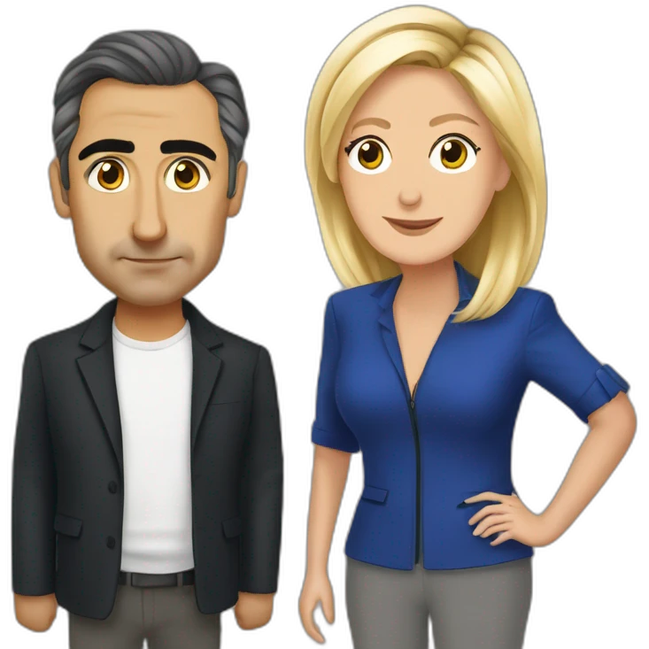 Zemmour and marine le pen  emoji