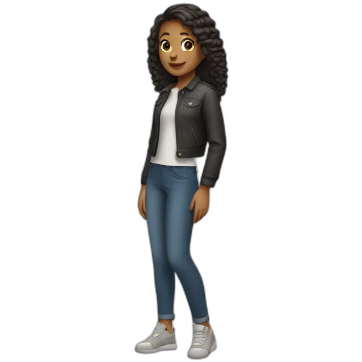 Girl with car emoji