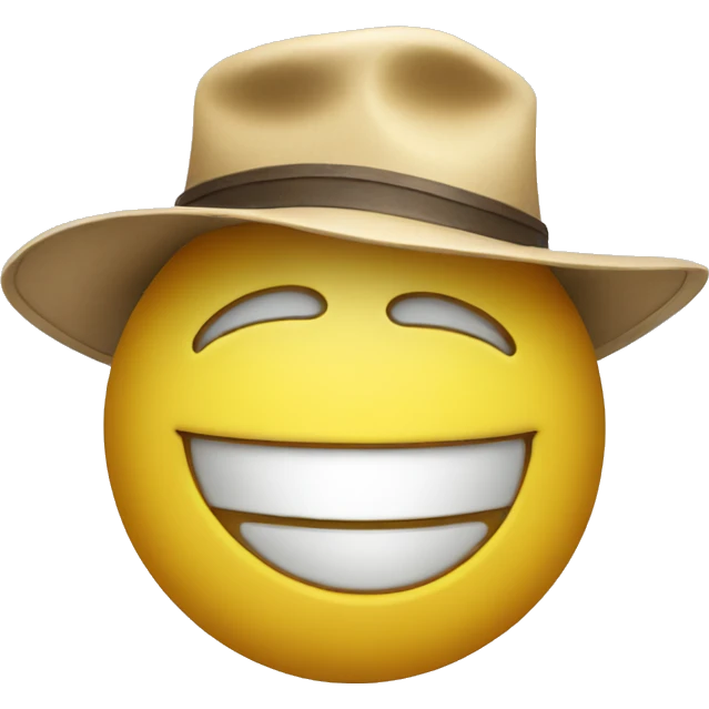 Smiley face tipping his hat emoji