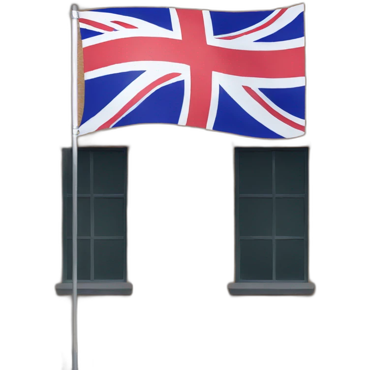 British flag on pole emoji
