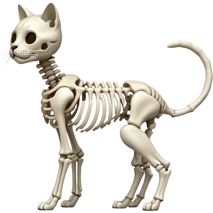 esqueleto de gato emoji