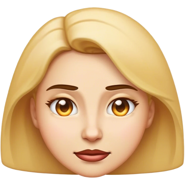 A woman emoji with a smug, arrogant expression, looking down on others emoji