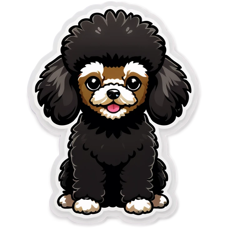 Black toy poodle  emoji