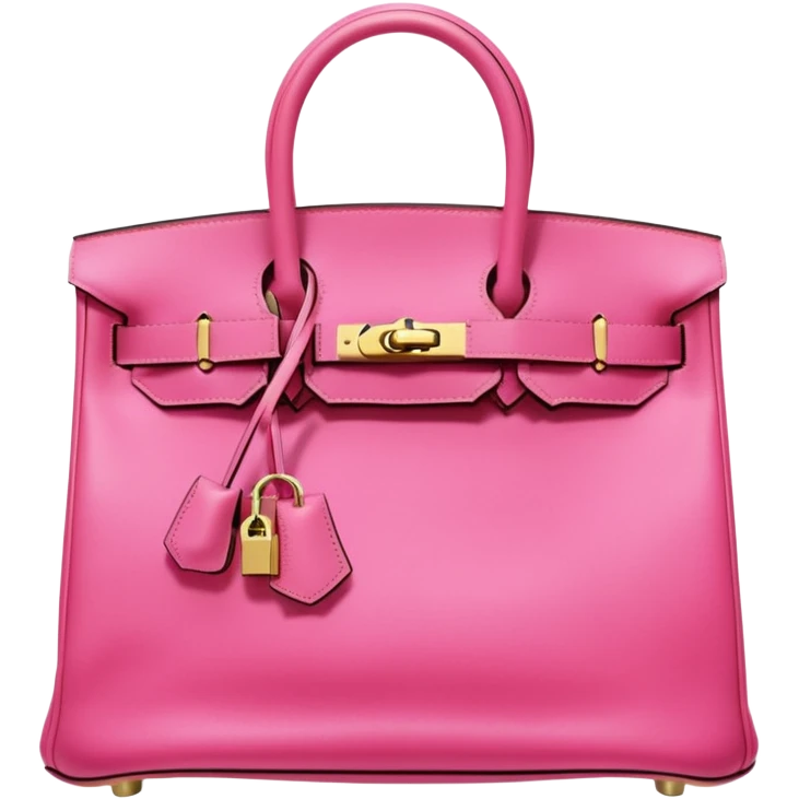 hermes birkin bright bubblegum pink bag gold hardware emoji