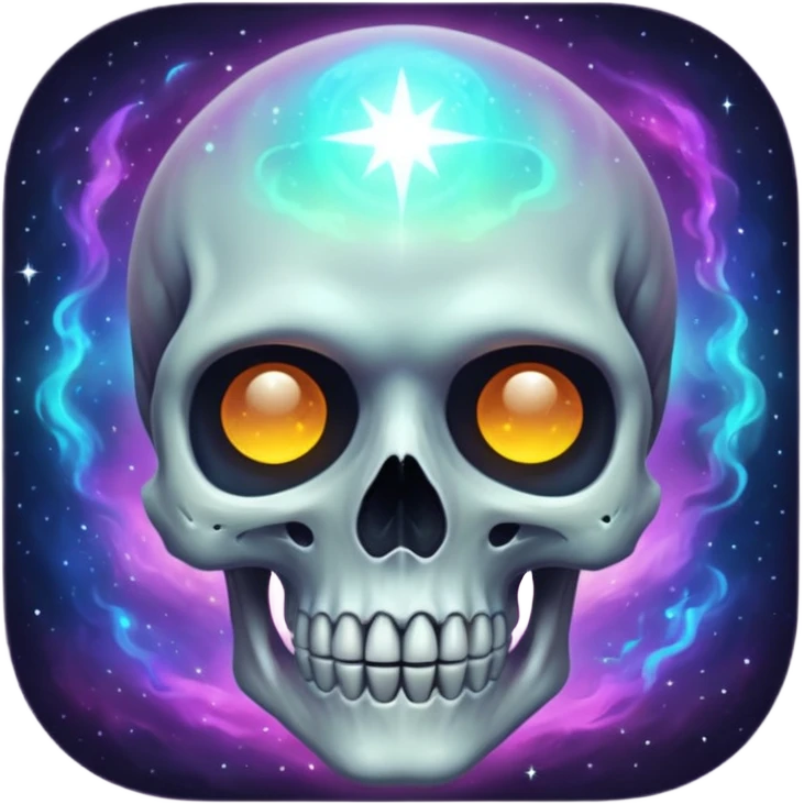 Cosmic space skull emoji