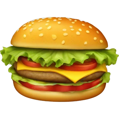 Un hamburger dans un style vintage emoji