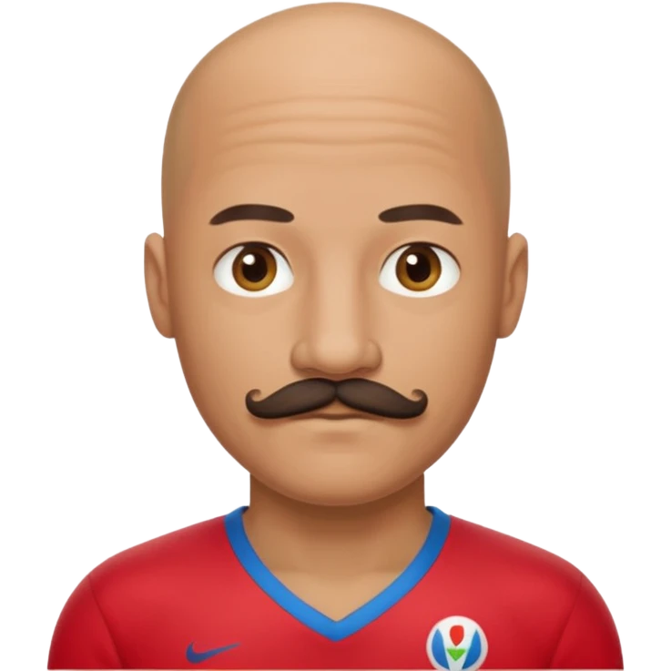 player with jersey  bald and mustache  emoji