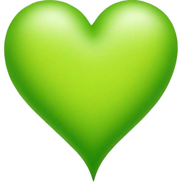 Yellow green heart emoji