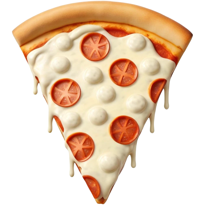 Pizza made entirely of ranch emoji