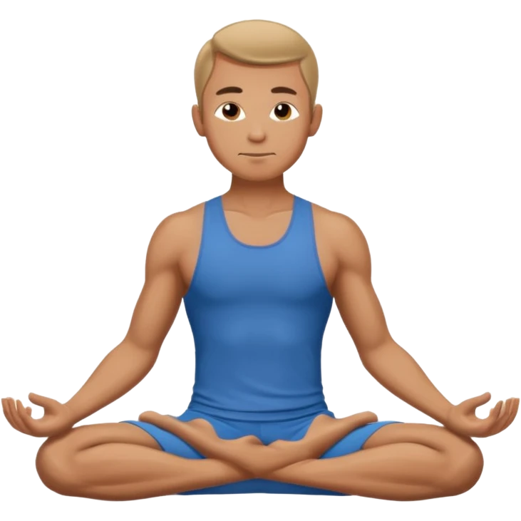 guy working out yoga emoji