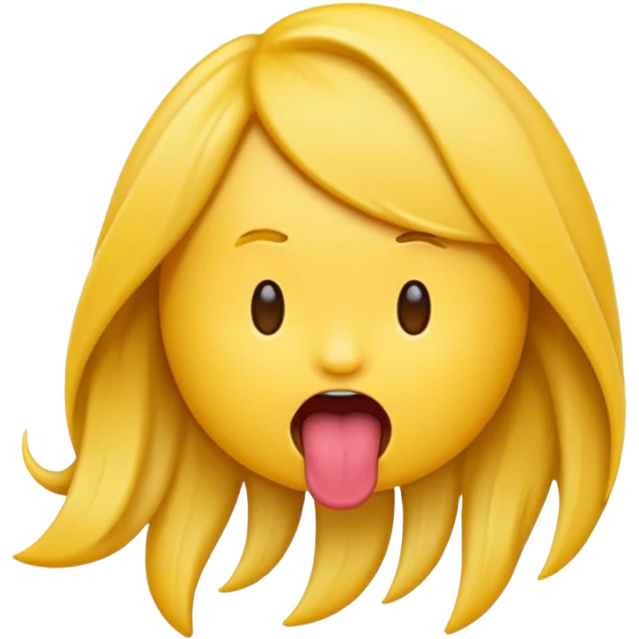 give me a flipping hair emoji with tounge out emoji