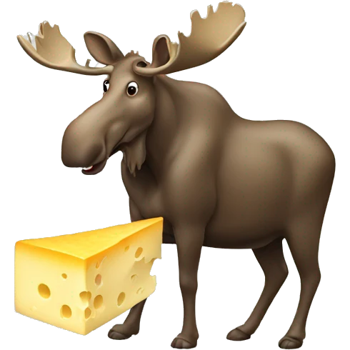 Moose eating cheese  emoji