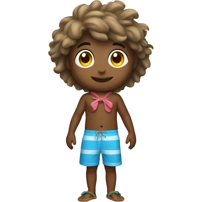 Boy at the beach  emoji