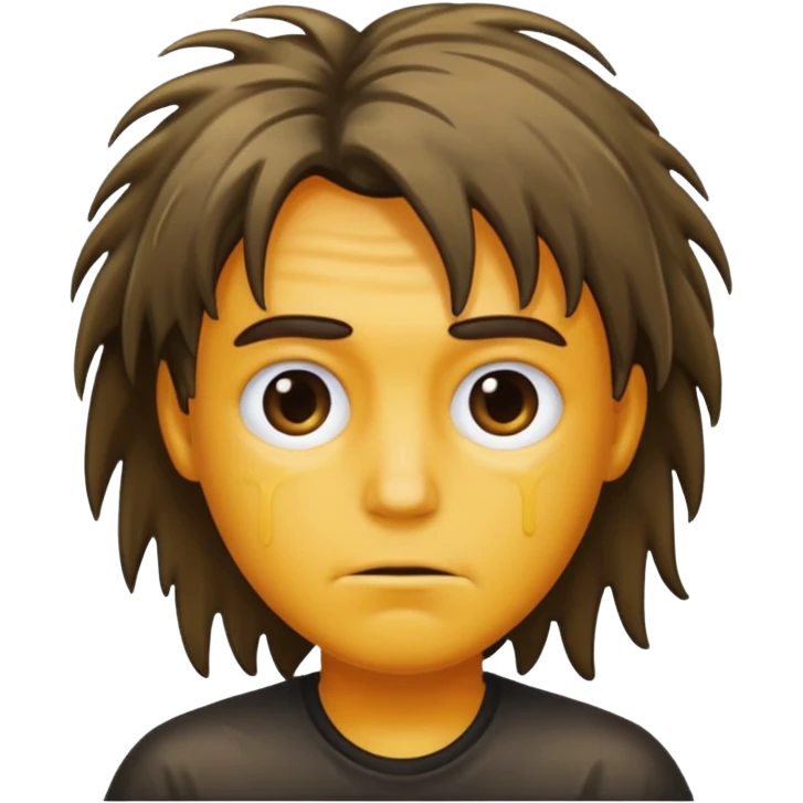 greasy hair emoji