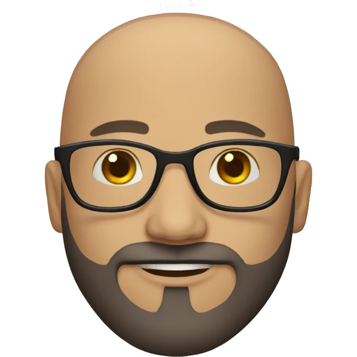 bald man with a beard and glasses emoji