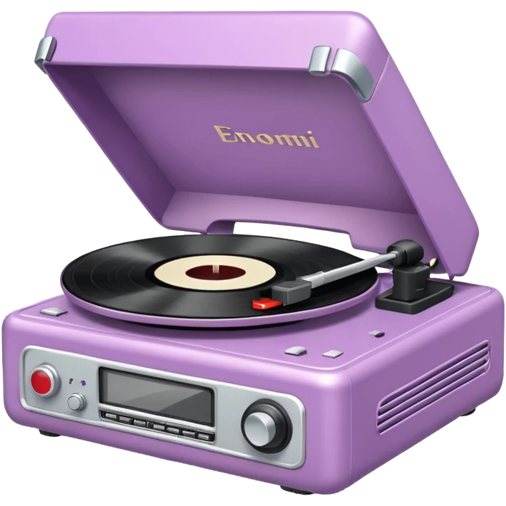 Mauve retro record player emoji