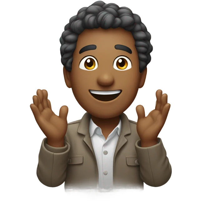 Guy clapping and laughing  emoji