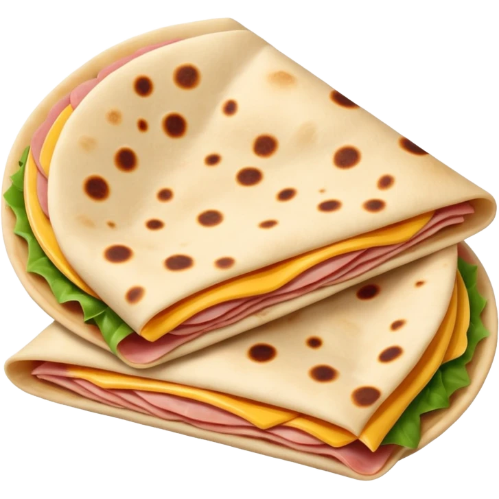 ham and cheese piadina emoji