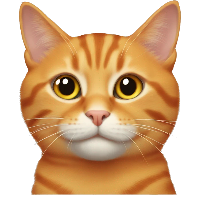 orange cat with a tabby cat emoji