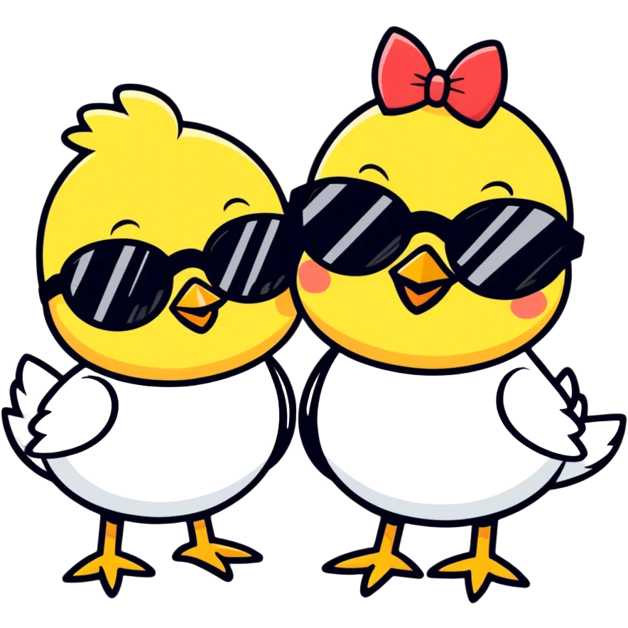 Chick couple emoji