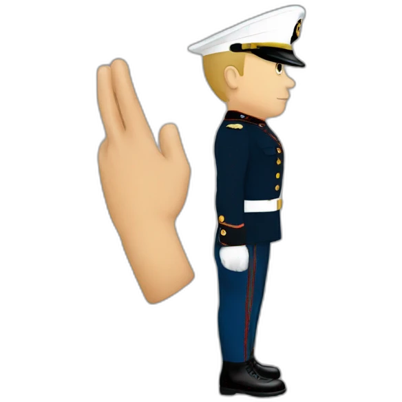 marine saluting emoji