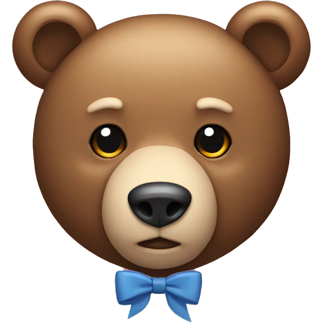 Bear and bow emoji