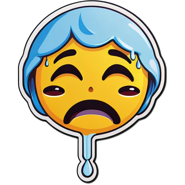 Pop art crying emoji emoji