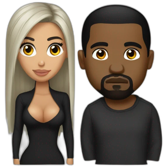 Kim kardashian sur Kanye west emoji