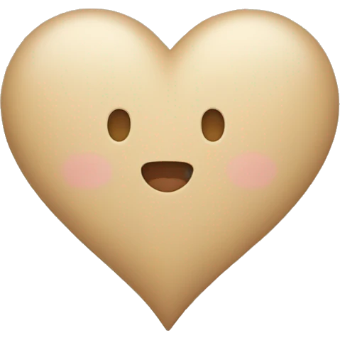 Beige heart emoji