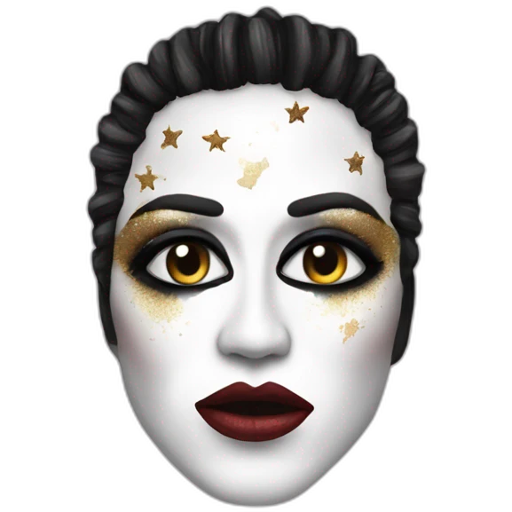 The Starchild from Kiss with makeup emoji