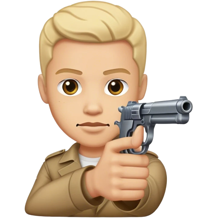 Man pointing fake gun at you emoji