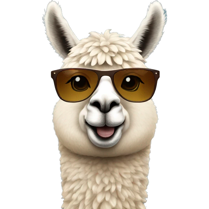 alpaca man sunglasses emoji