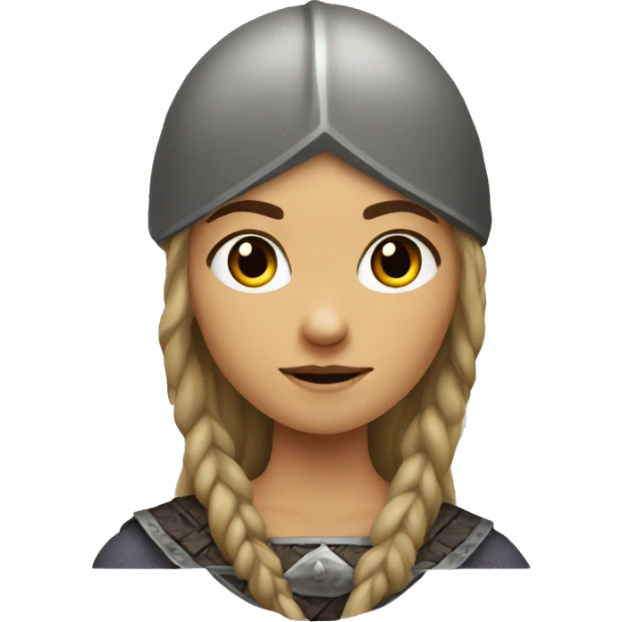 blackhear caucasian viking girl emoji