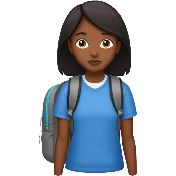 Black skinned female student emoji