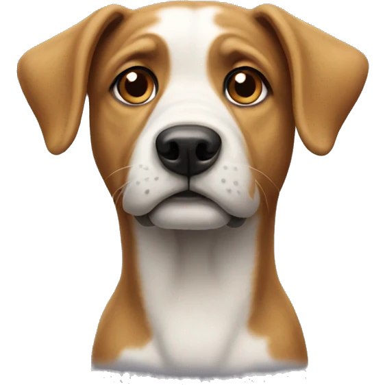 realistic dog gazing forward emoji