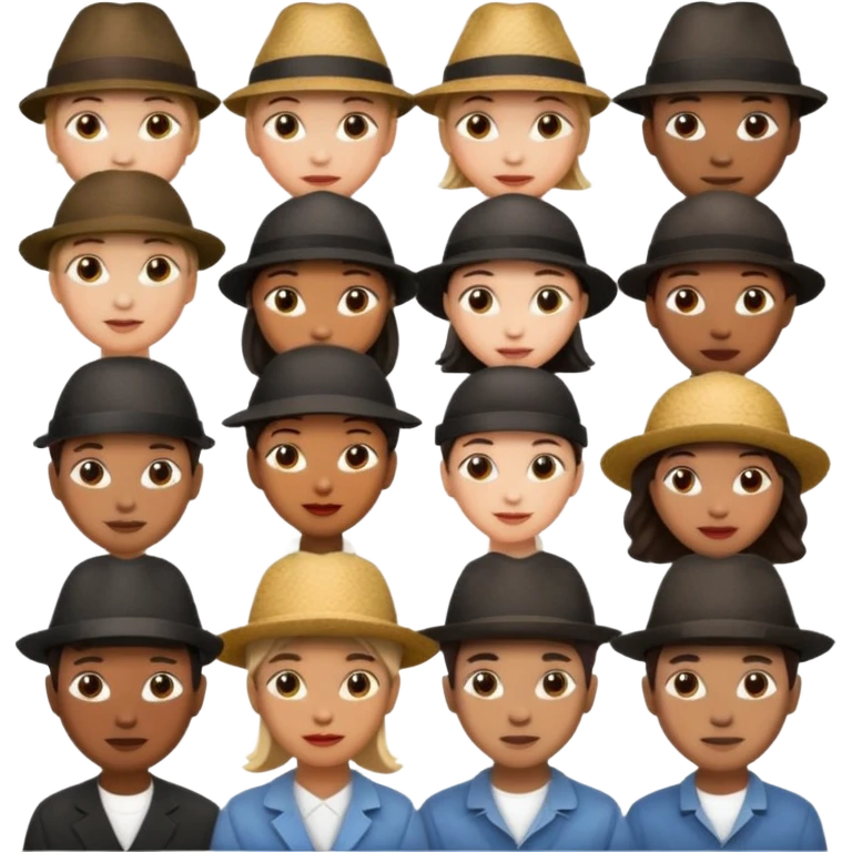 people with hat emoji