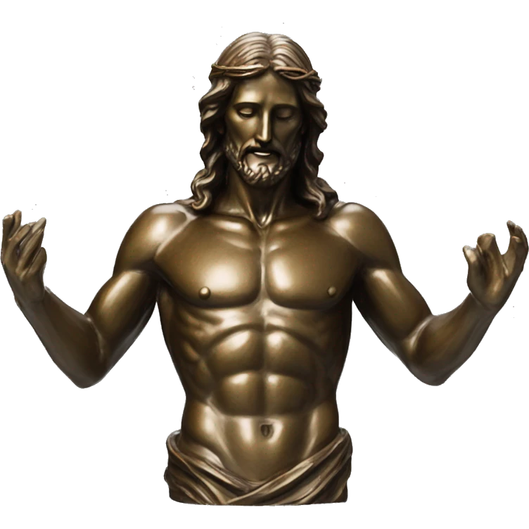 christ body statue bronze emoji