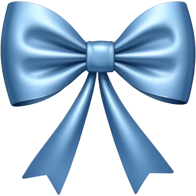 A steel blue bow emoji