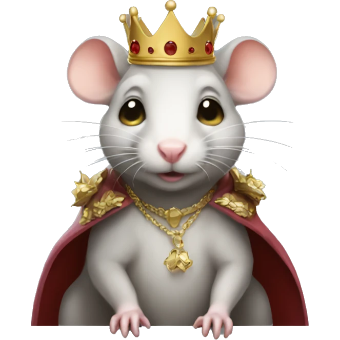 Cute rat fem with crown  emoji