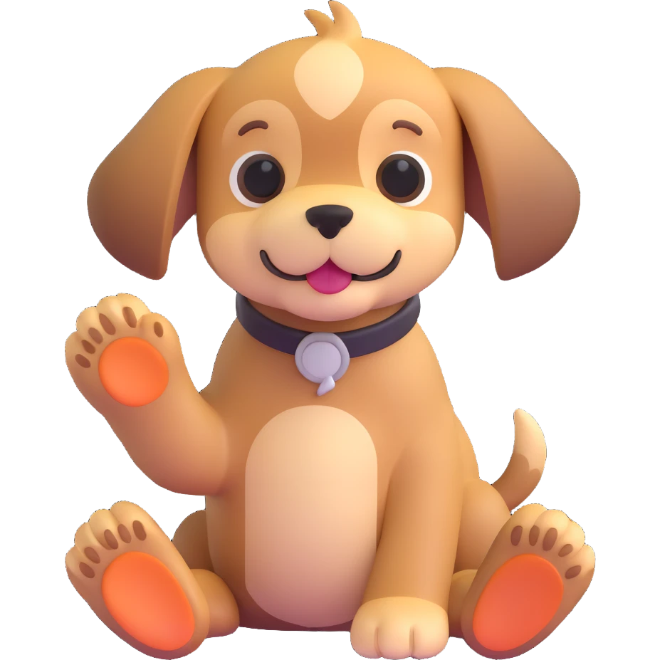 puppy showing its paws emoji