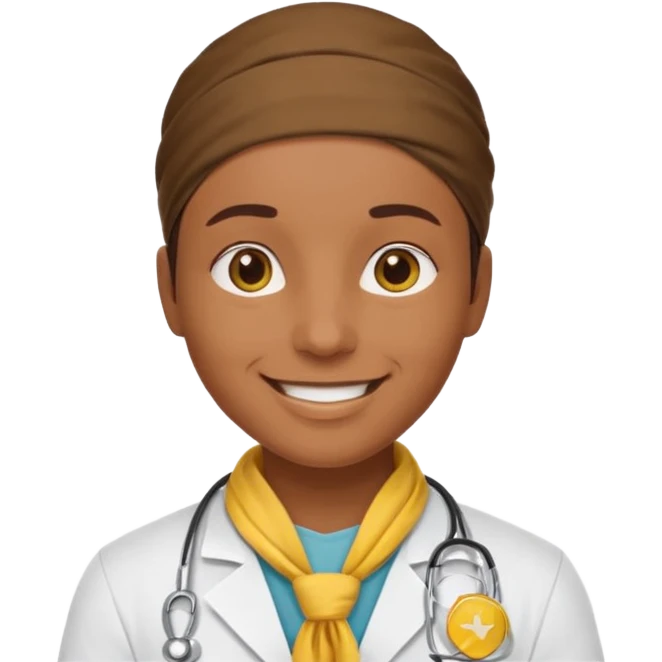 doctor with yellow bandanna emoji